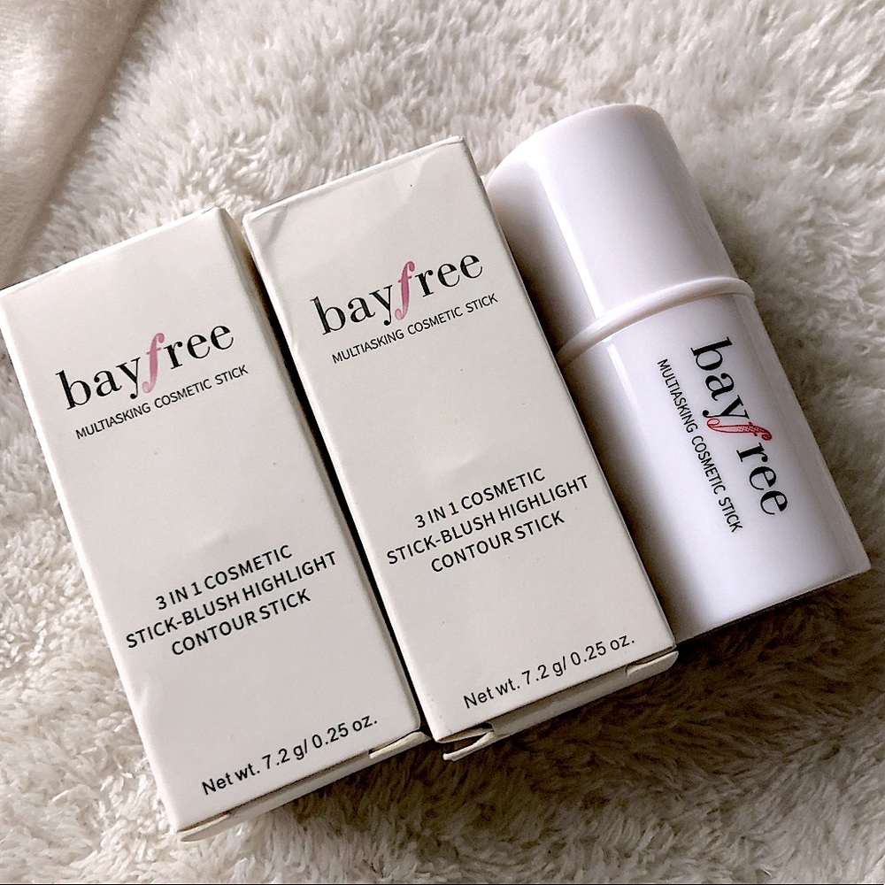 KIMSUE Cosmetics Bayfree 3-in-1 Stick Trio- Blush, Highlighter, and Contour